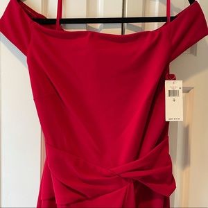 Ralph Lauren Red Off-the-Shoulder Dress - Size 12